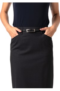 Women's Leather Belt - black