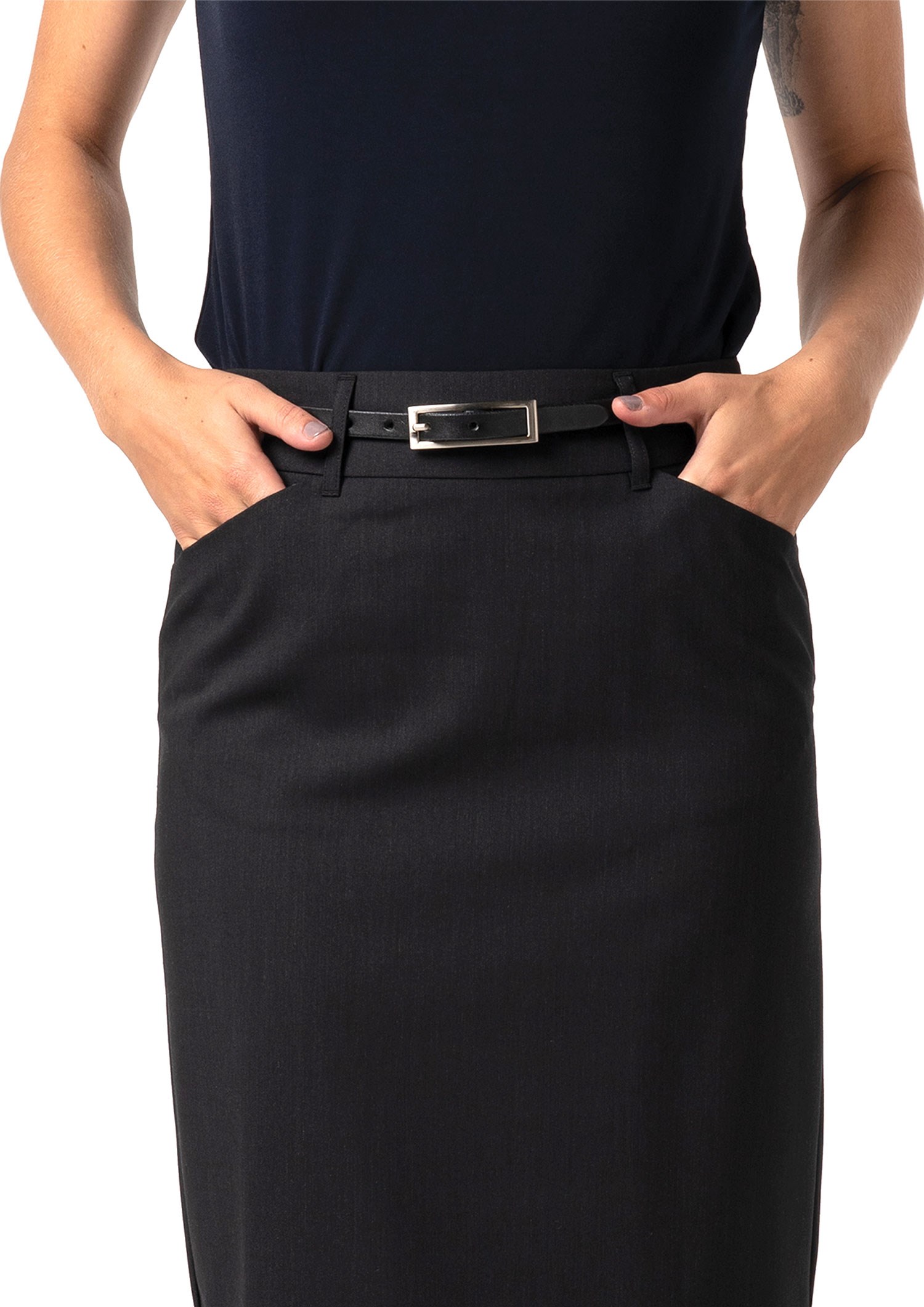 Women's Leather Belt - black