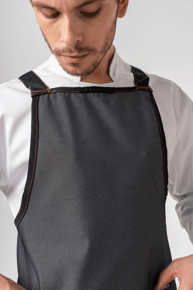 Reversible Cross Back Apron - black