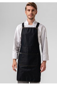 Reversible Cross Back Apron - black