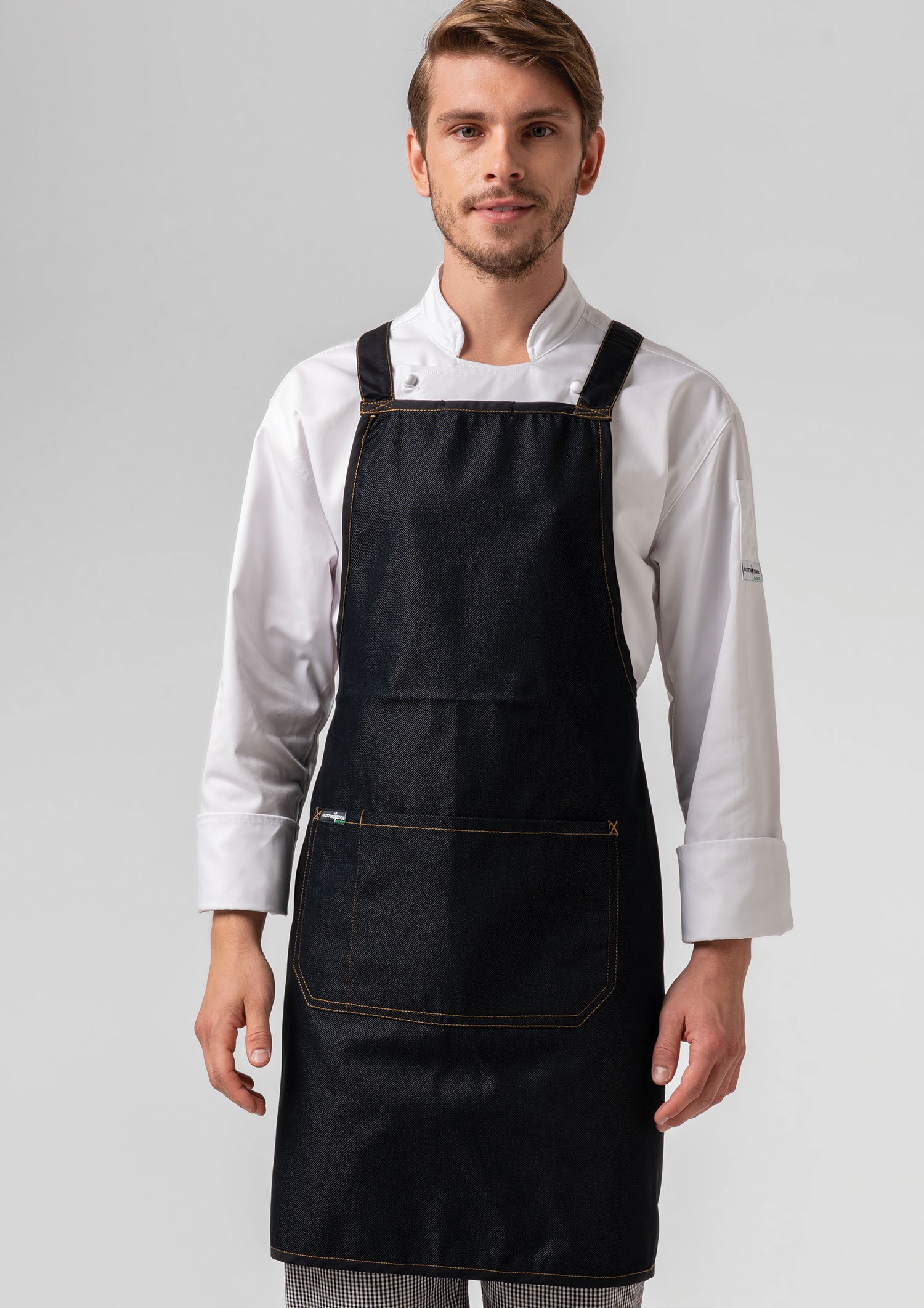 Reversible Cross Back Apron - black