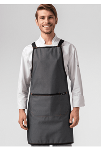 Reversible Cross Back Apron - black