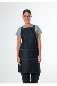 Reversible Cross Back Apron - black
