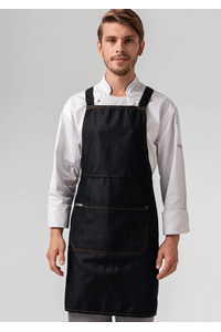 Reversible Cross Back Apron - black