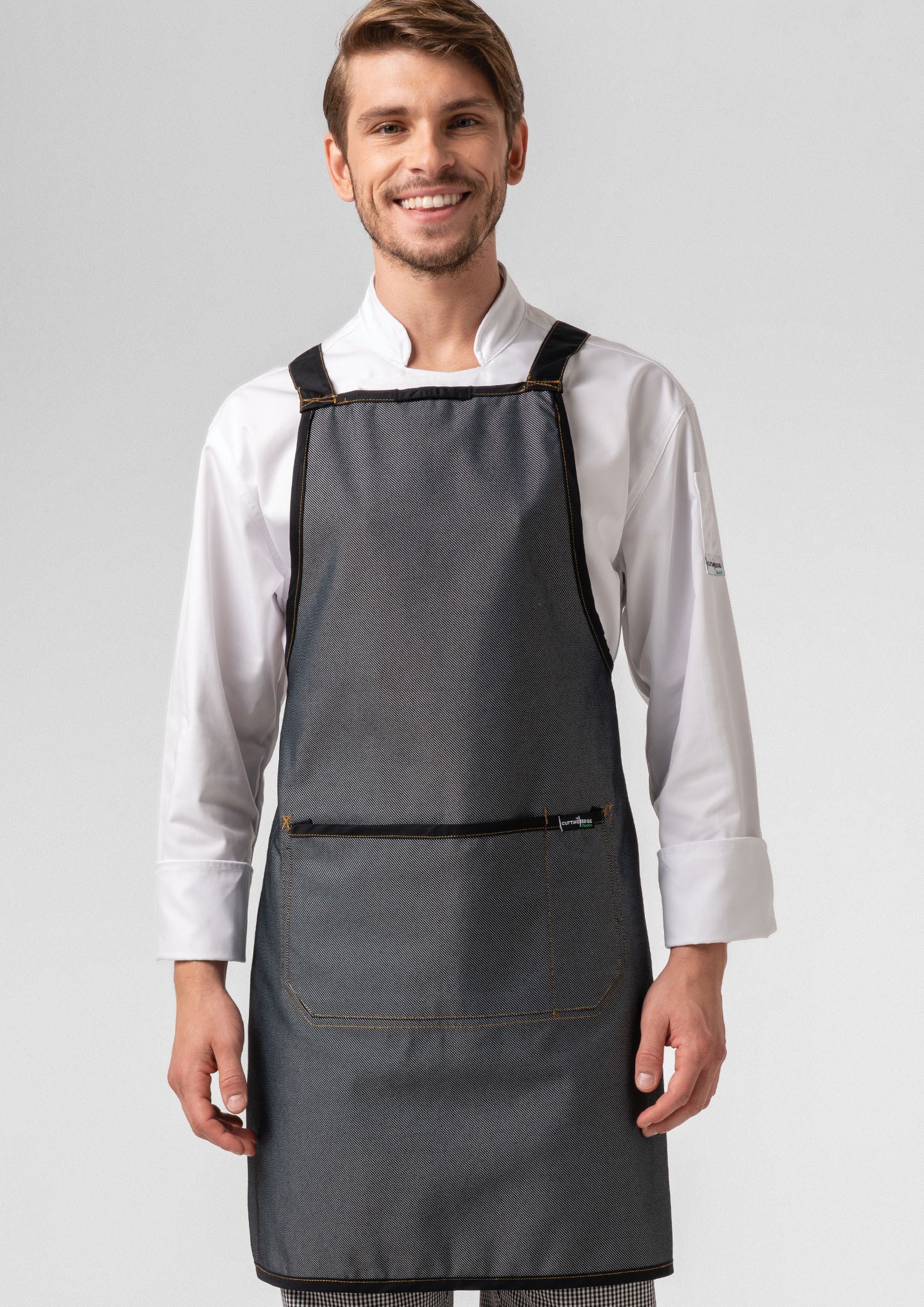 Reversible Cross Back Apron - black