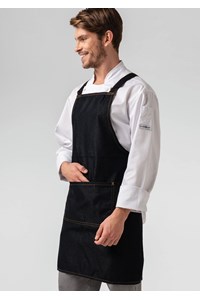 Reversible Cross Back Apron - black