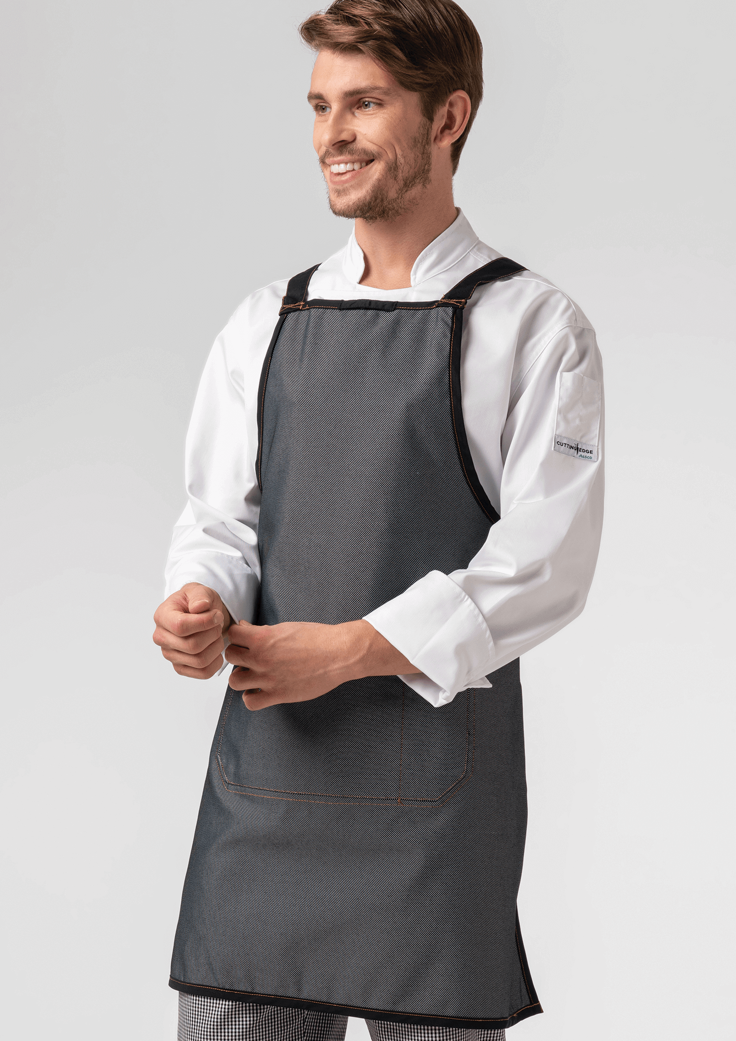 Reversible Cross Back Apron - black