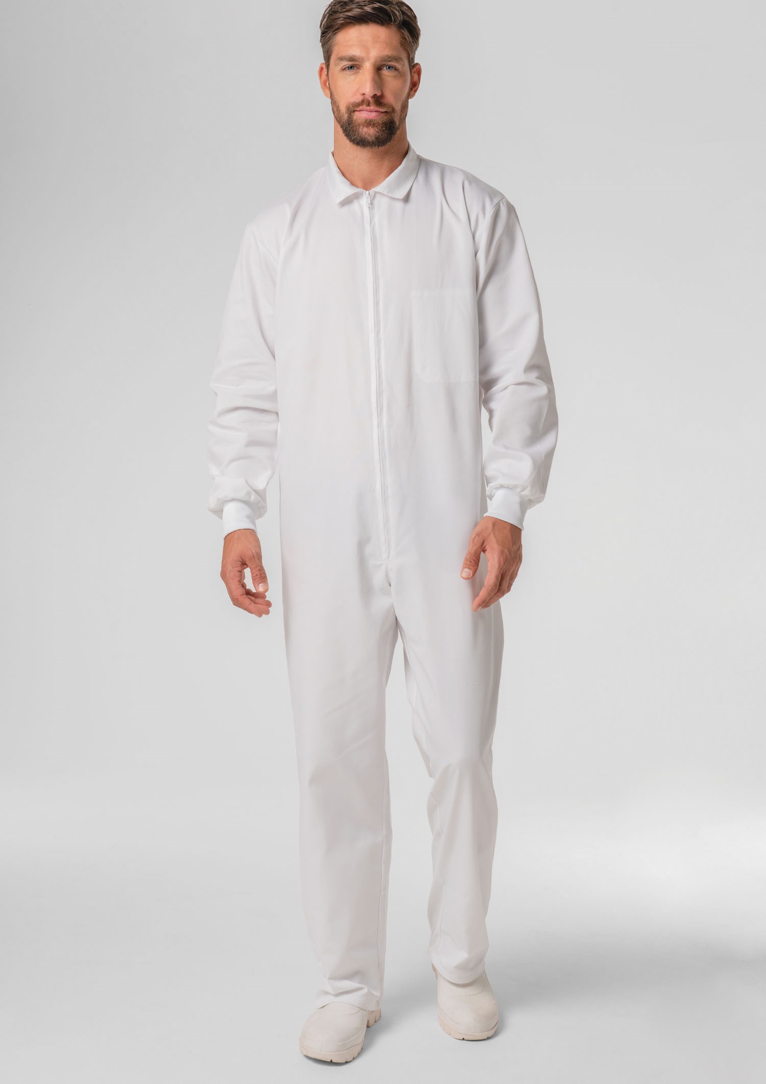 Food Men's Zip Overall - white