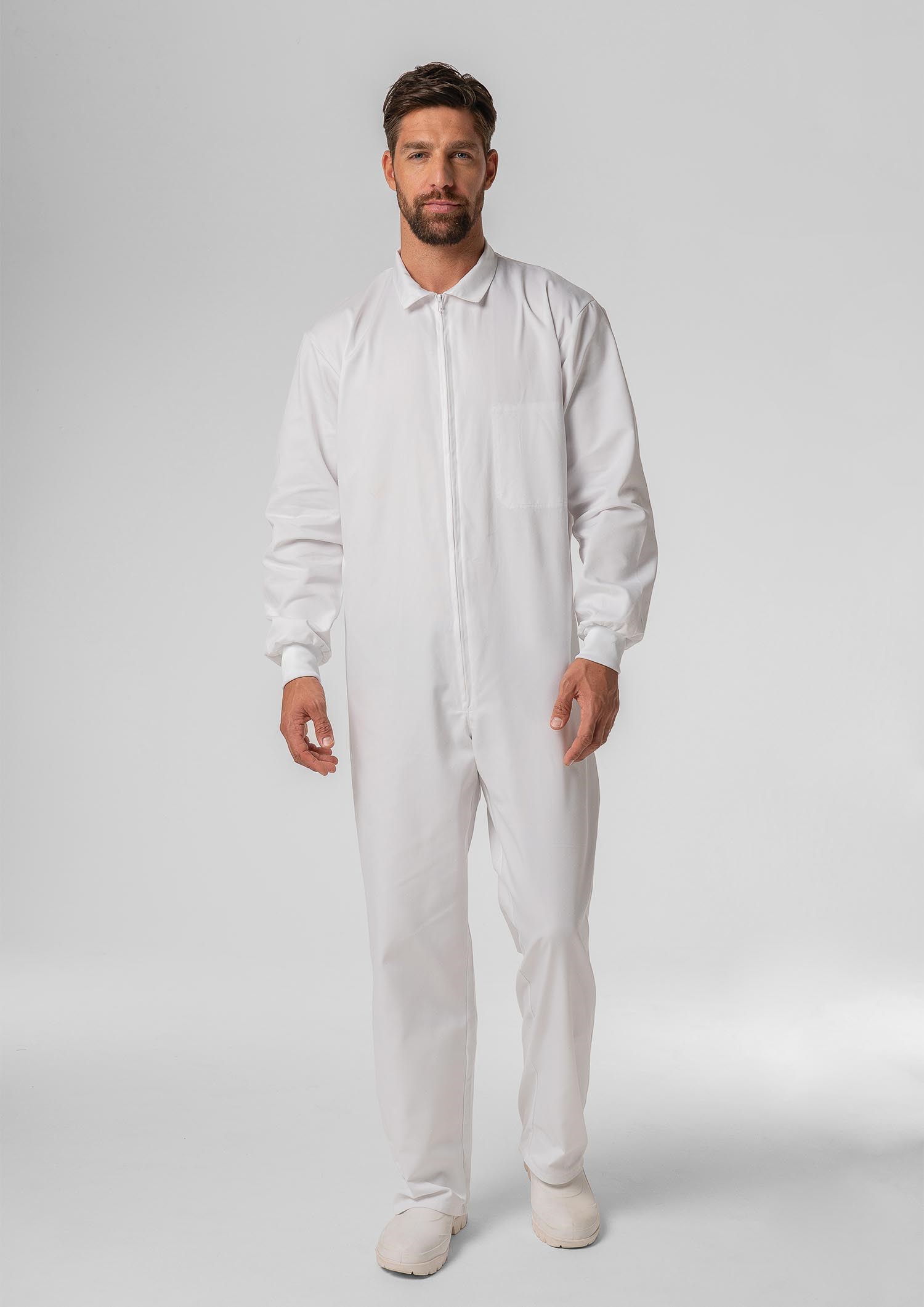 Food Men's Zip Overall - white