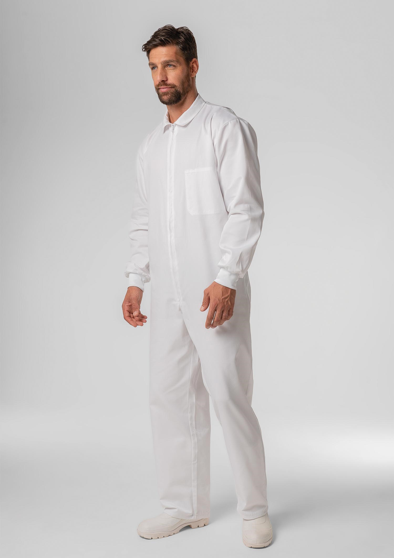 Food Men's Zip Overall - white