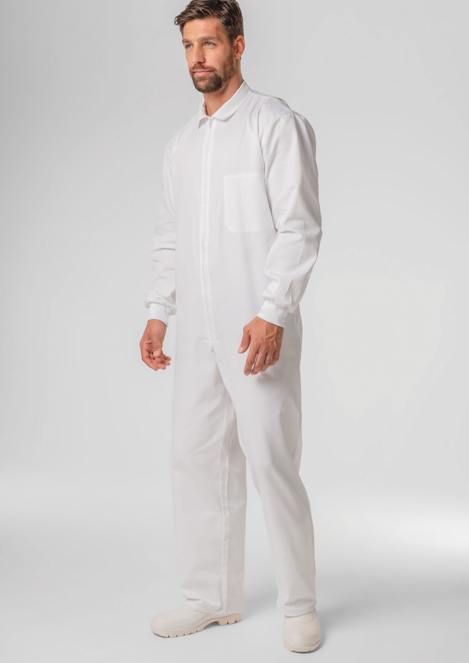 Food Men's Zip Overall - white