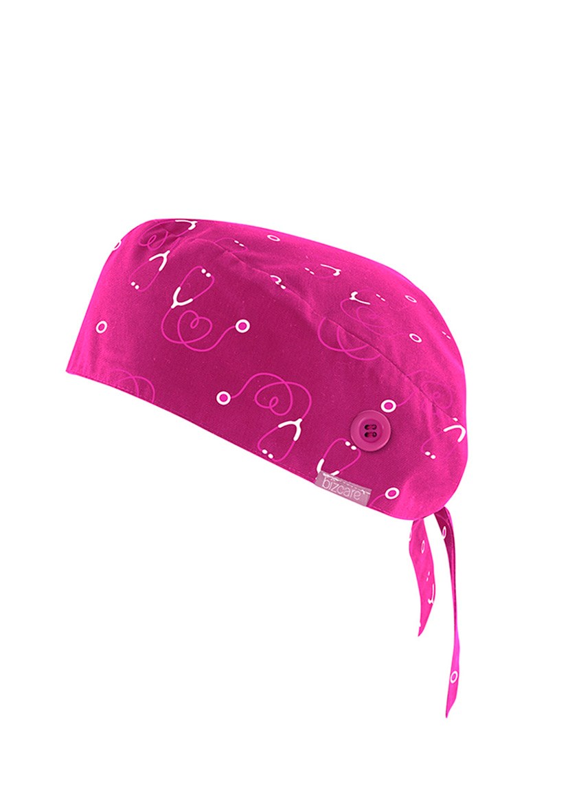 Printed Unisex Scrub Cap - pink