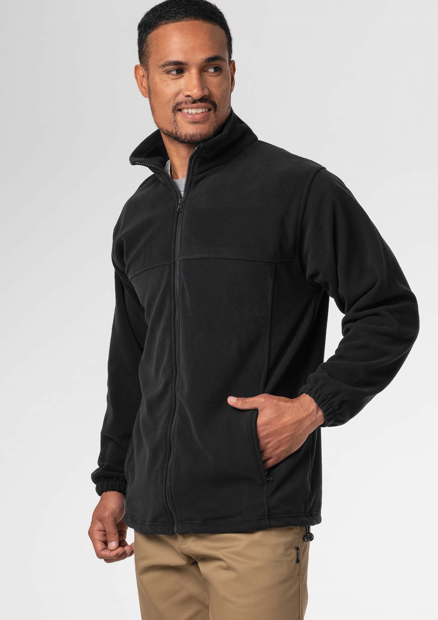 Micro Fleece Men's Jacket - black