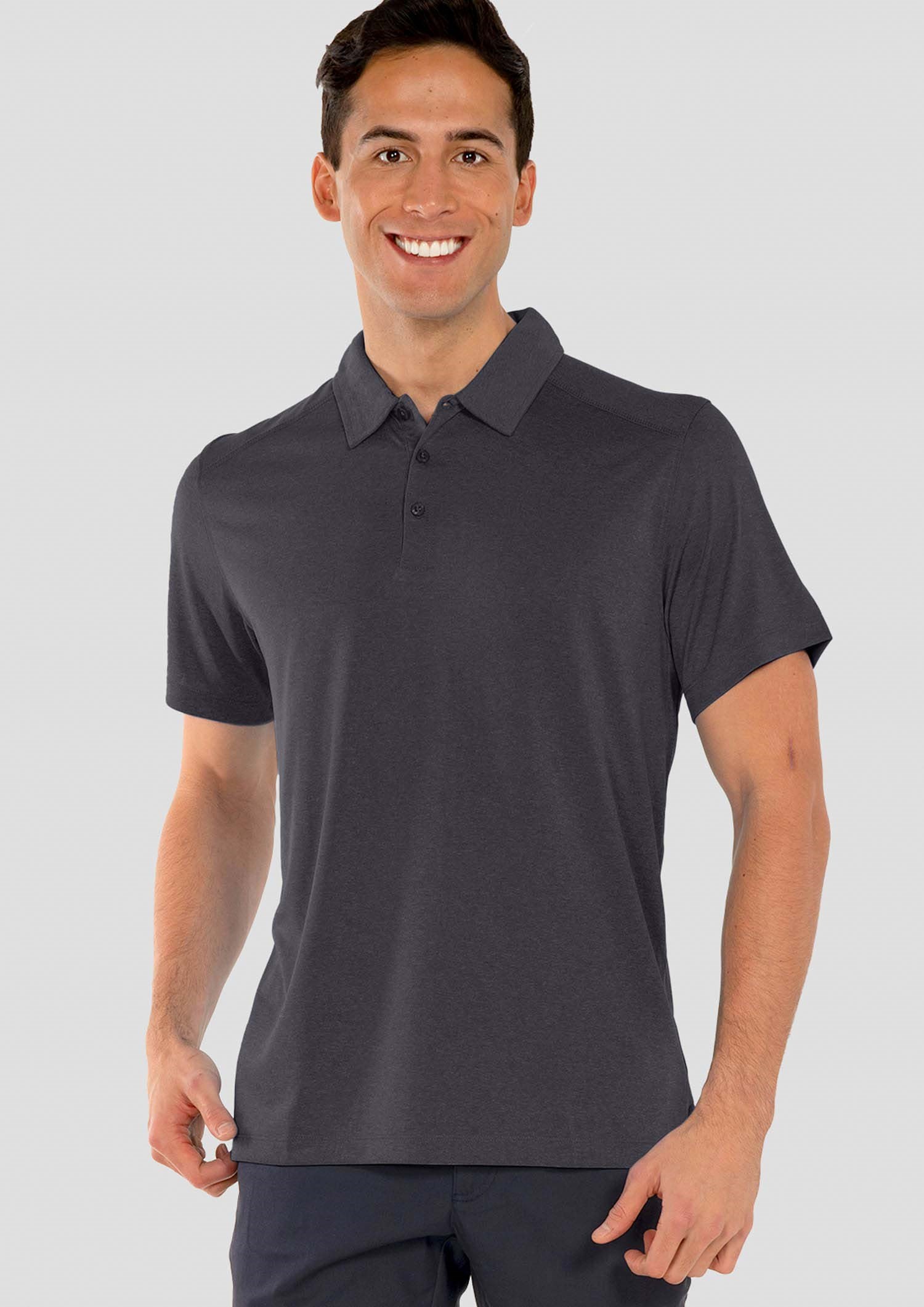 Aero Men's Polo - charcoal