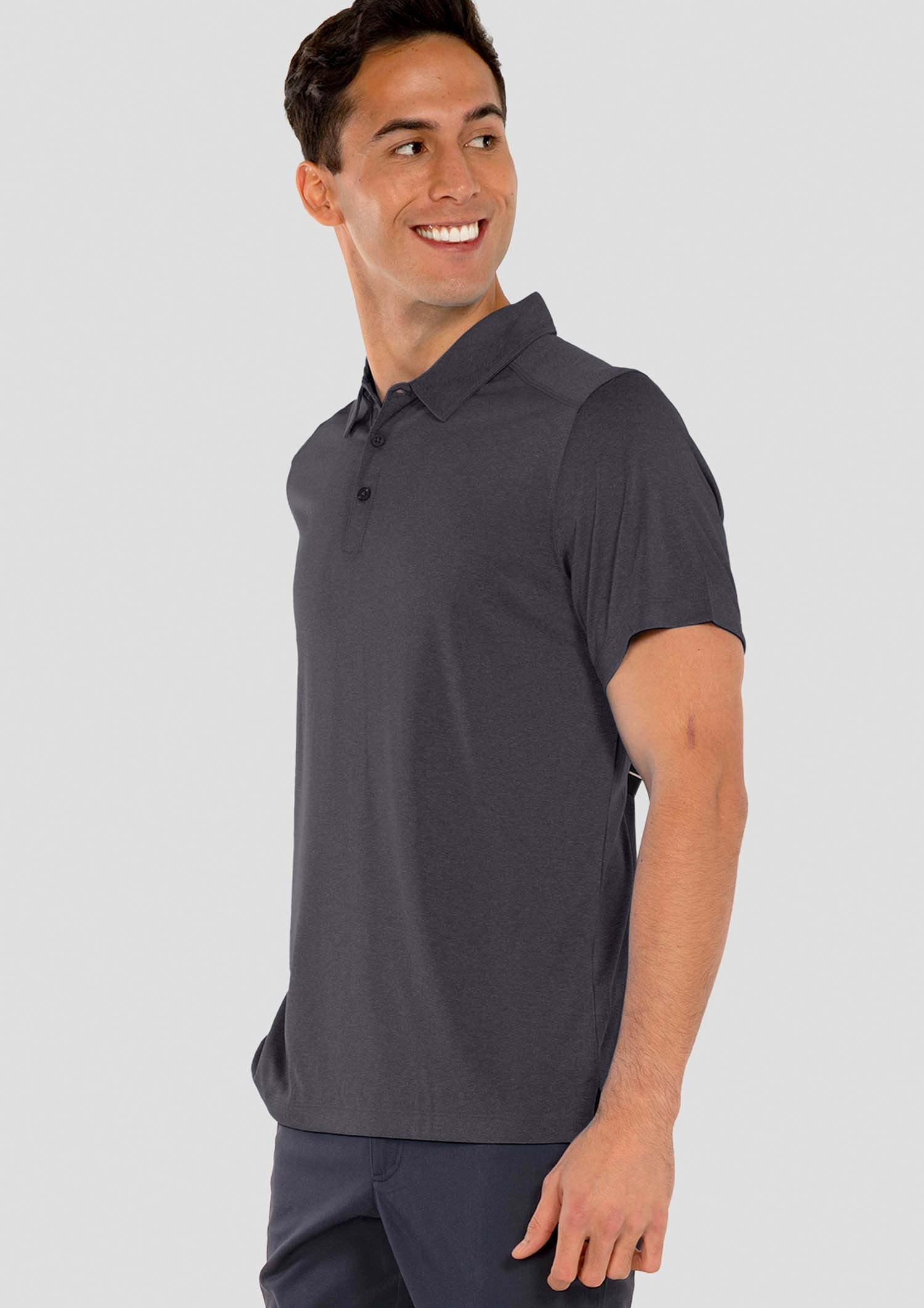 Aero Men's Polo - charcoal