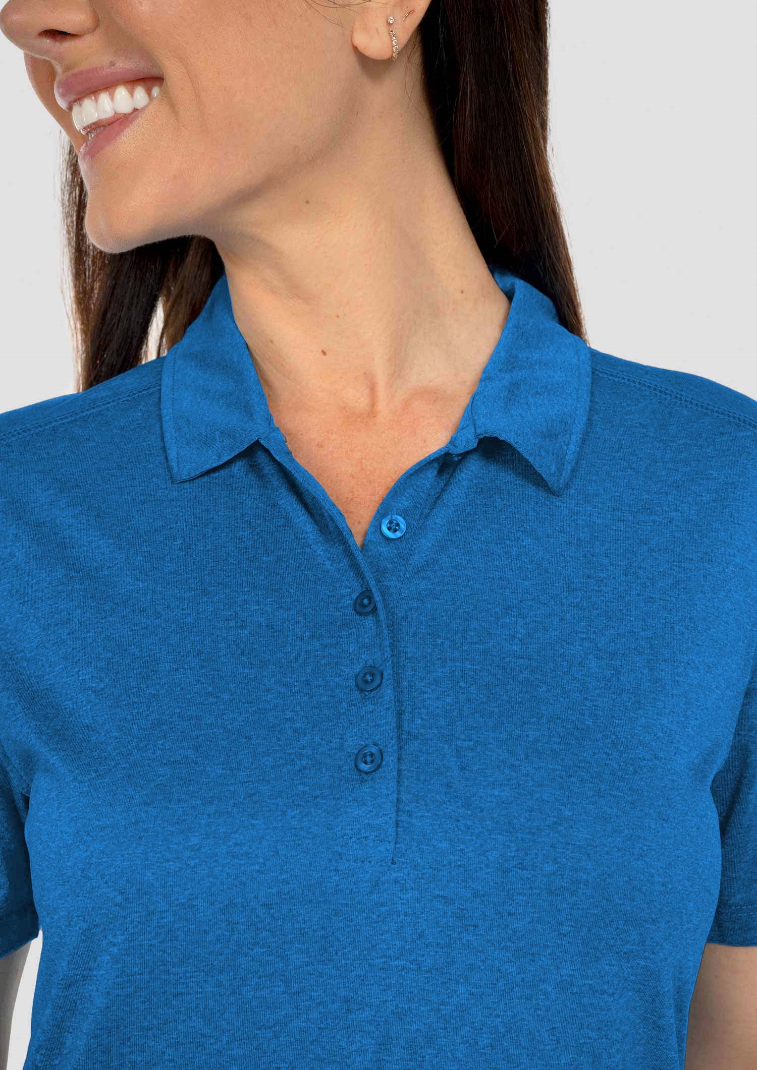 Aero Women's Polo - electric blue