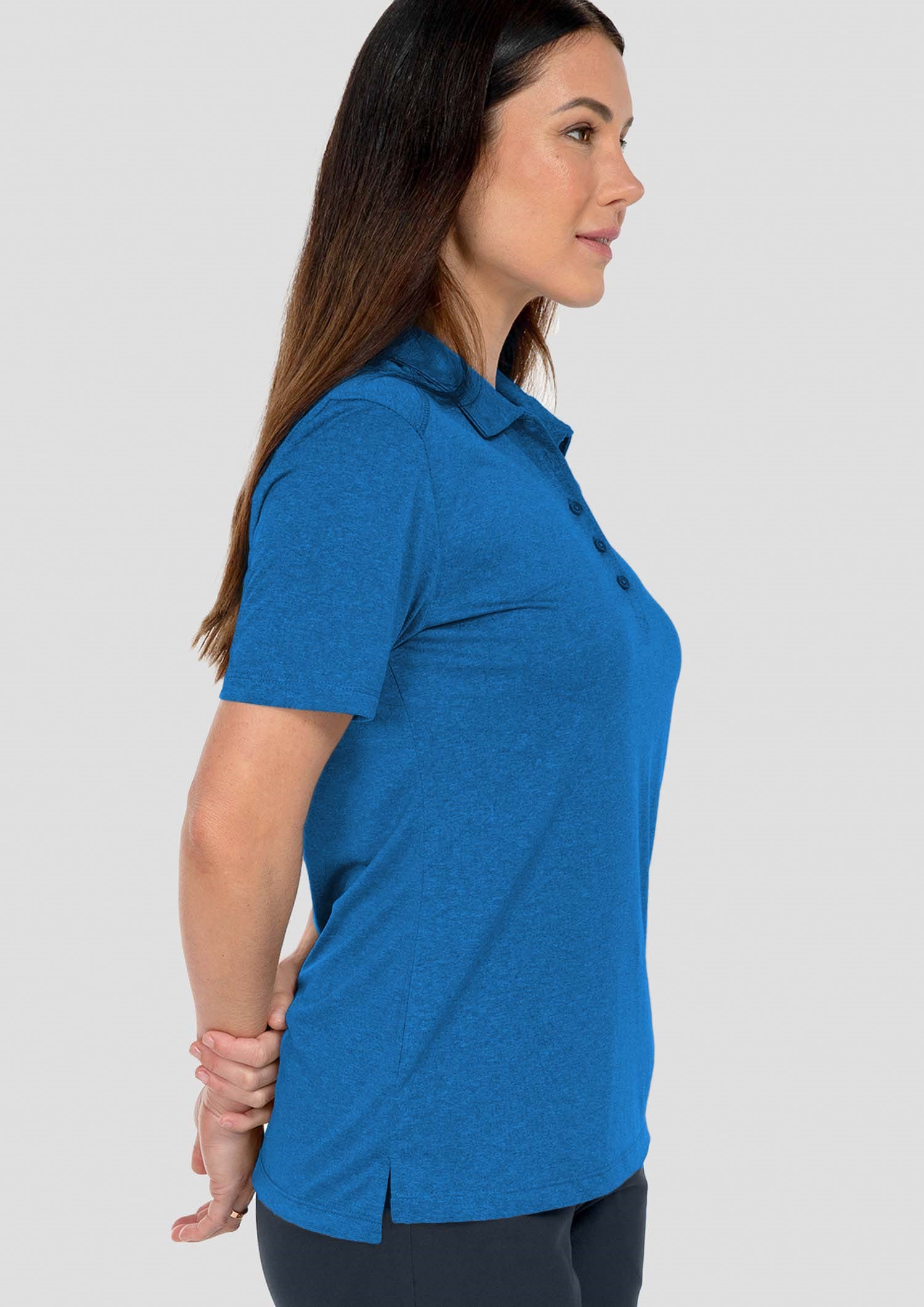 Aero Women's Polo - electric blue