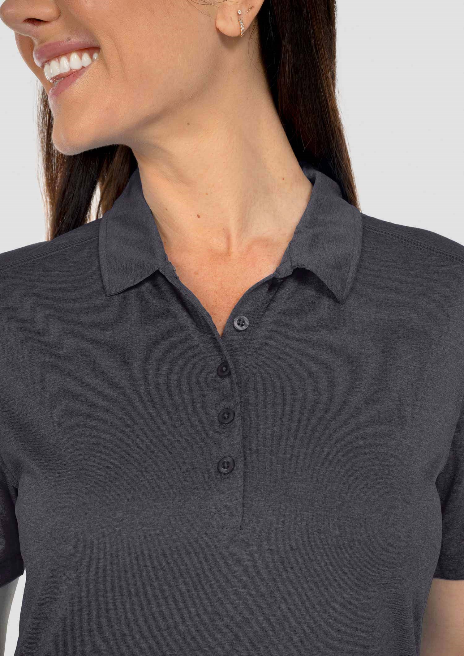 Aero Women's Polo - charcoal