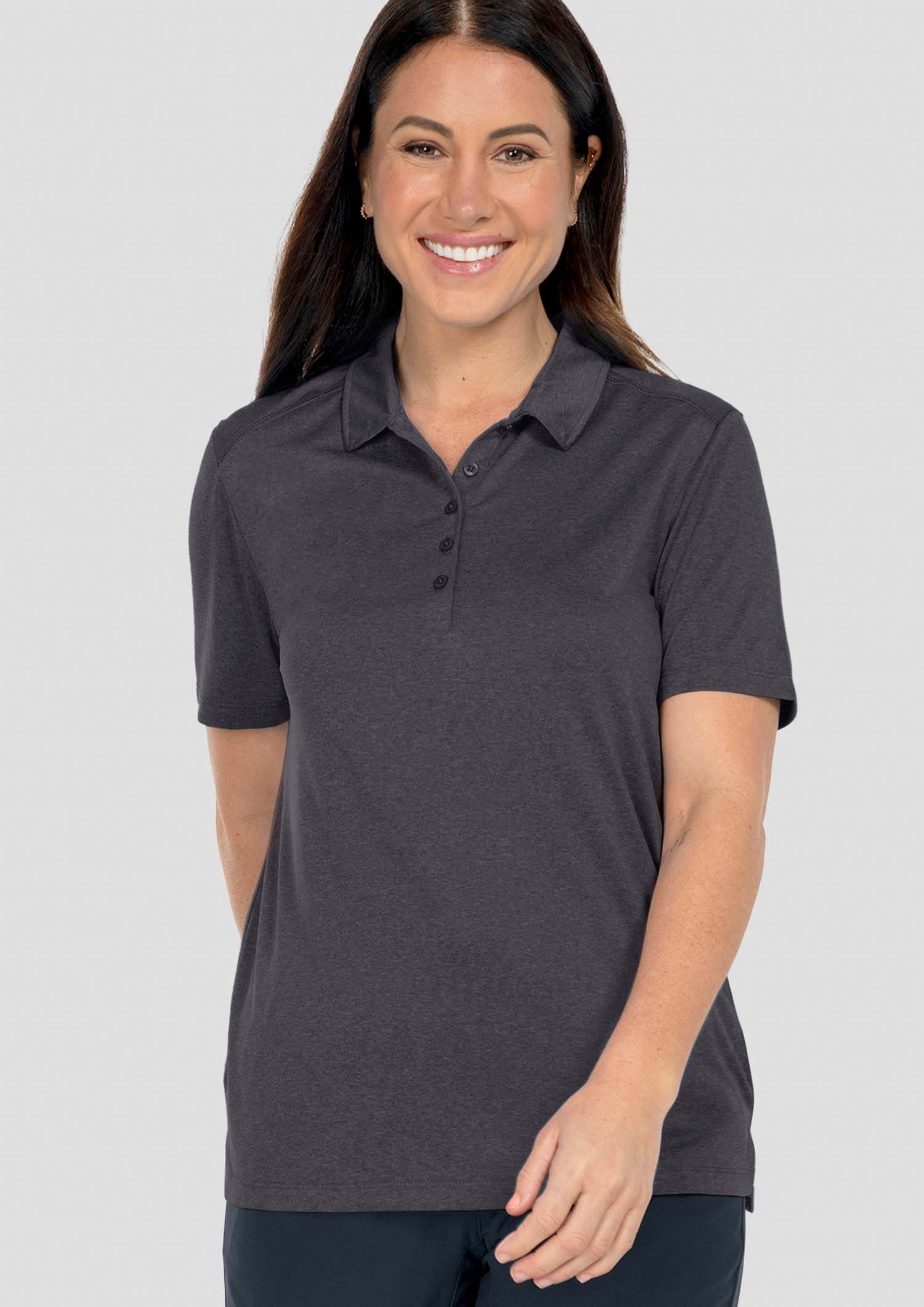 Aero Women's Polo - charcoal