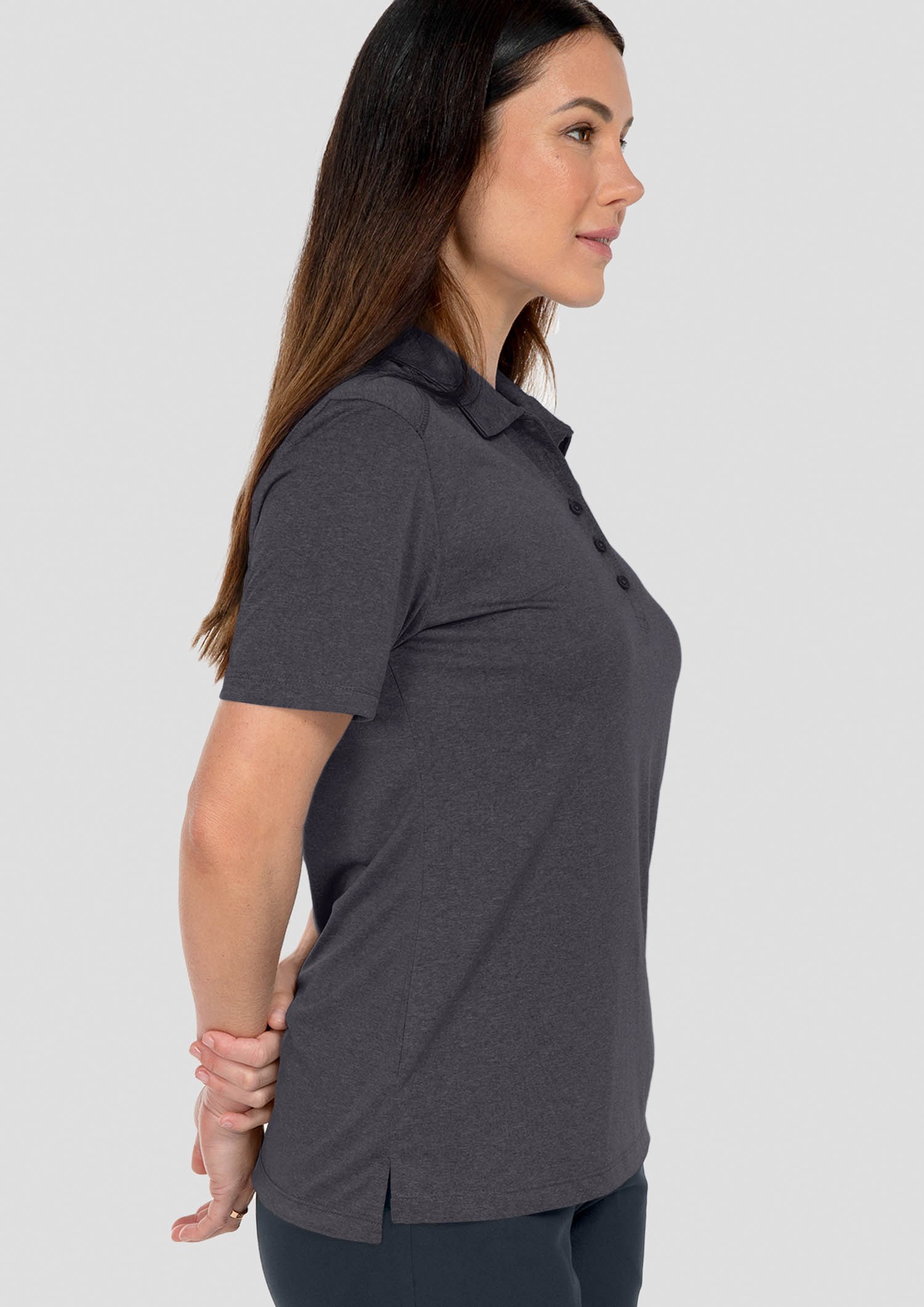 Aero Women's Polo - charcoal