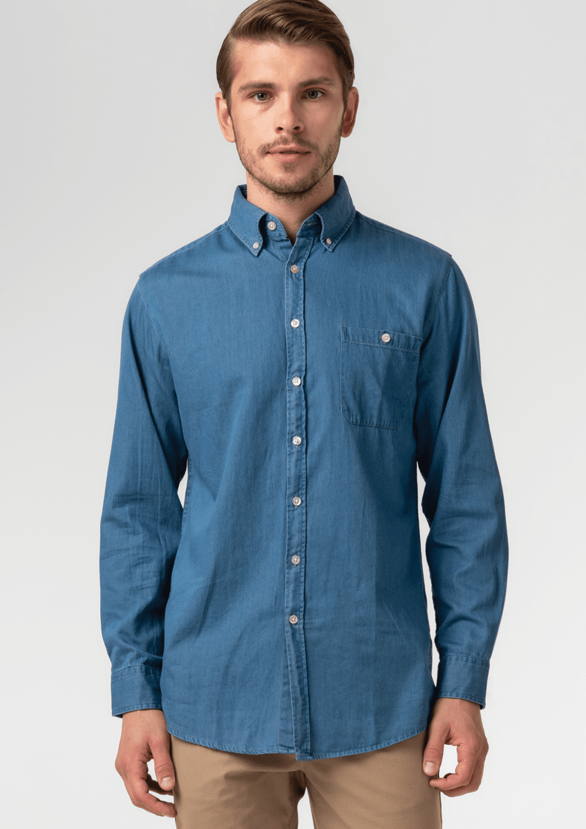 Dylan Men's Long Sleeve Shirt - blue