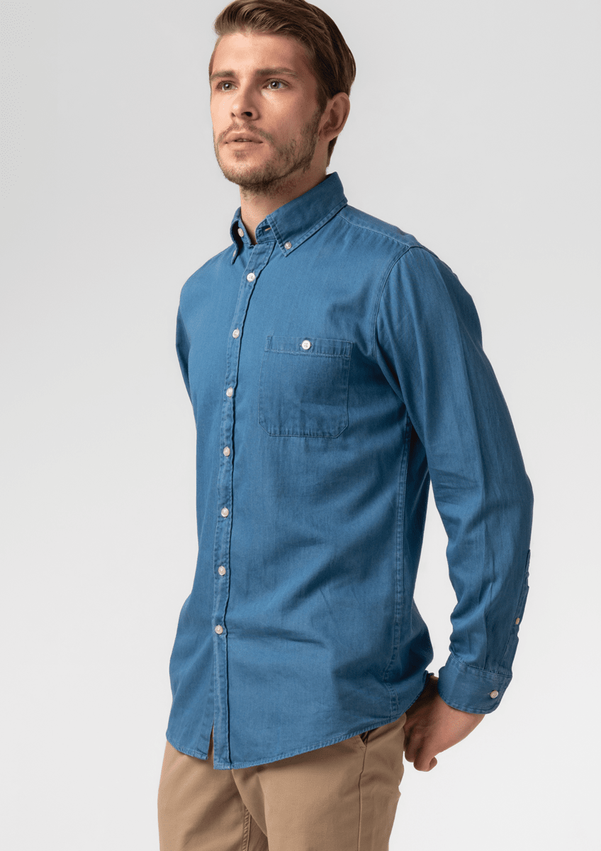 Dylan Men's Long Sleeve Shirt - blue