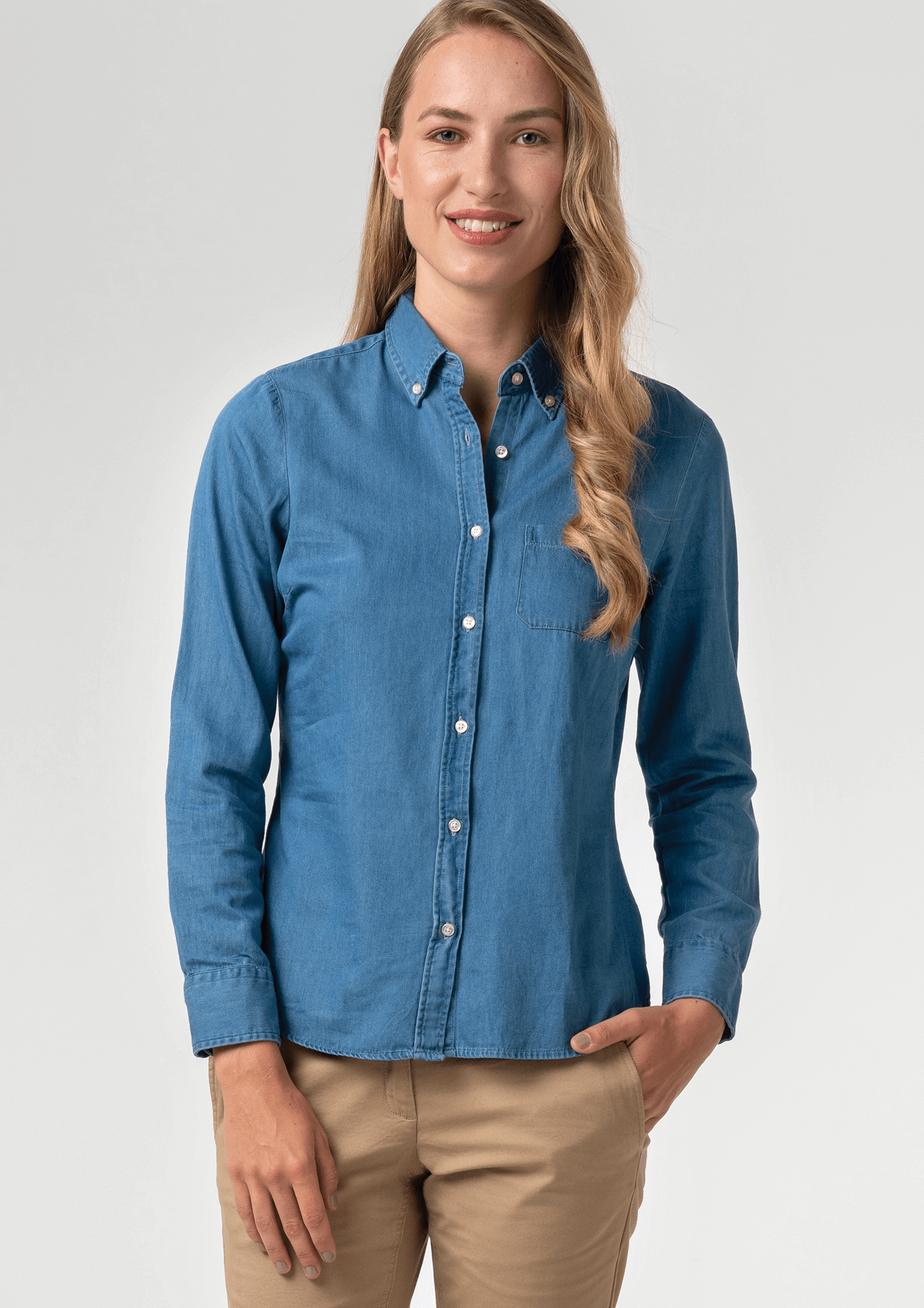 Dylan Women's Long Sleeve Shirt - blue