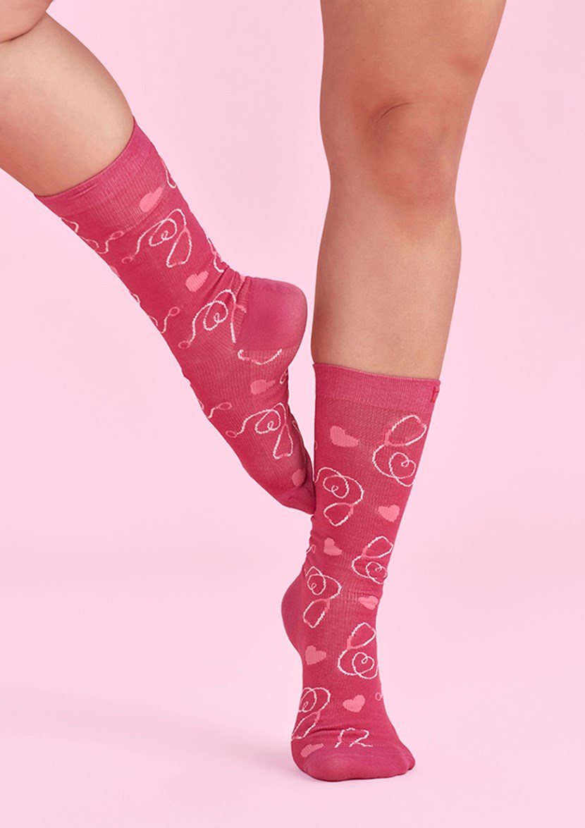 Happy Feet Unisex Comfort Socks - pink