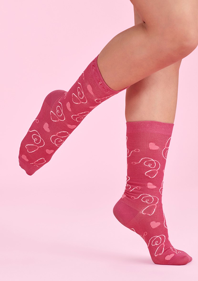 Happy Feet Unisex Comfort Socks - pink