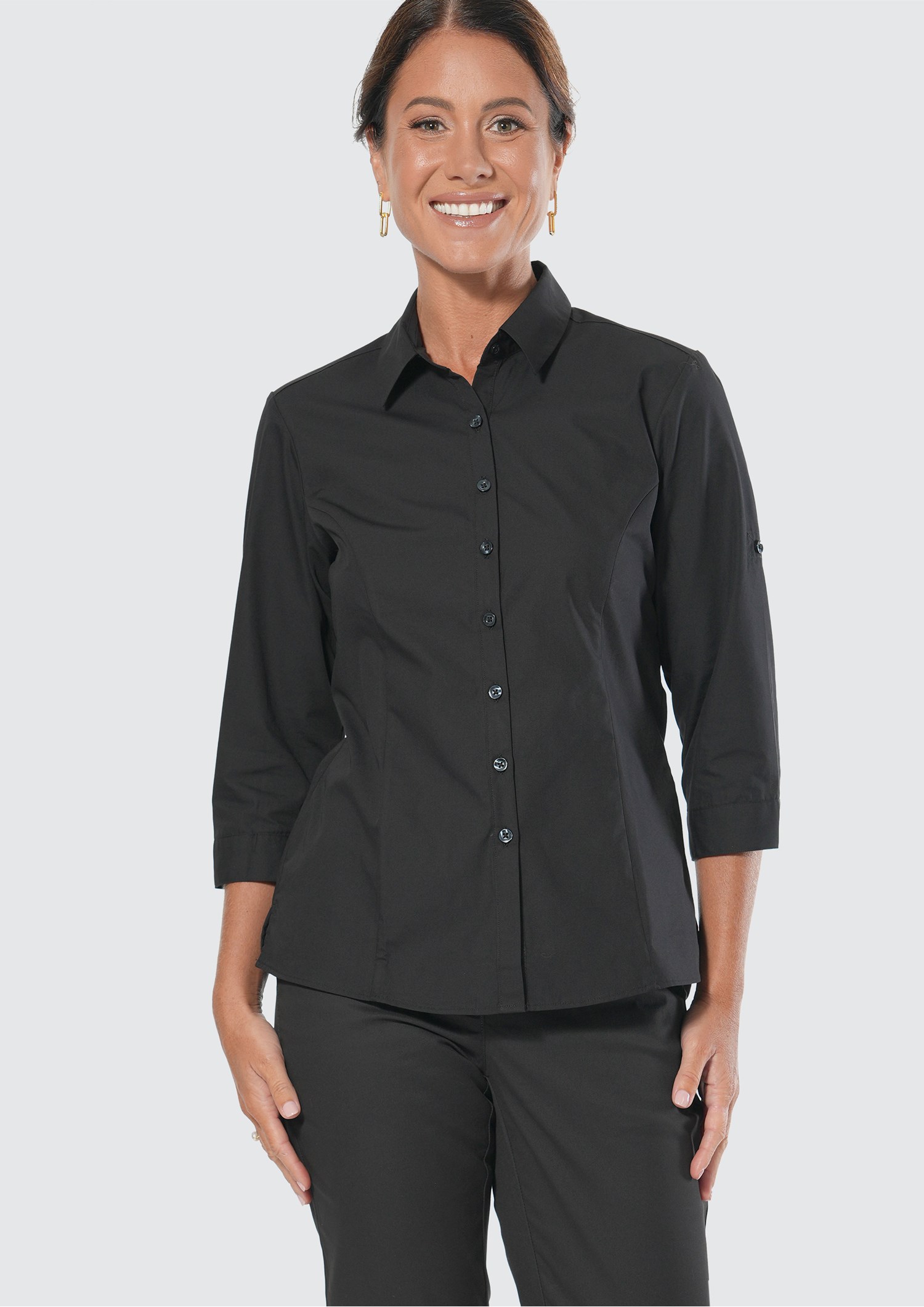 Alice Women's 3/4 Sleeve Shirt - black