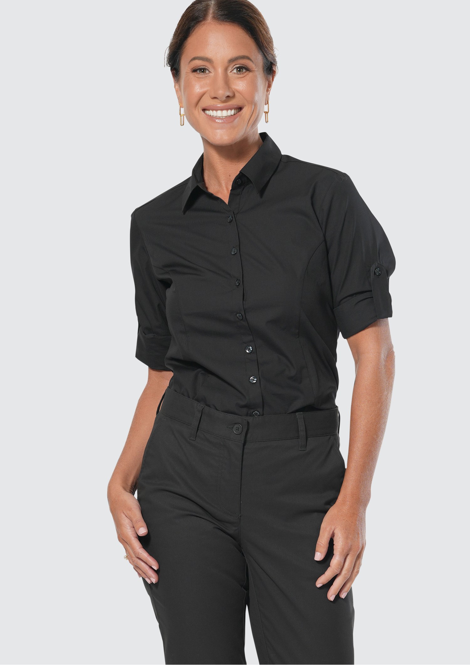 Alice Women's 3/4 Sleeve Shirt - black