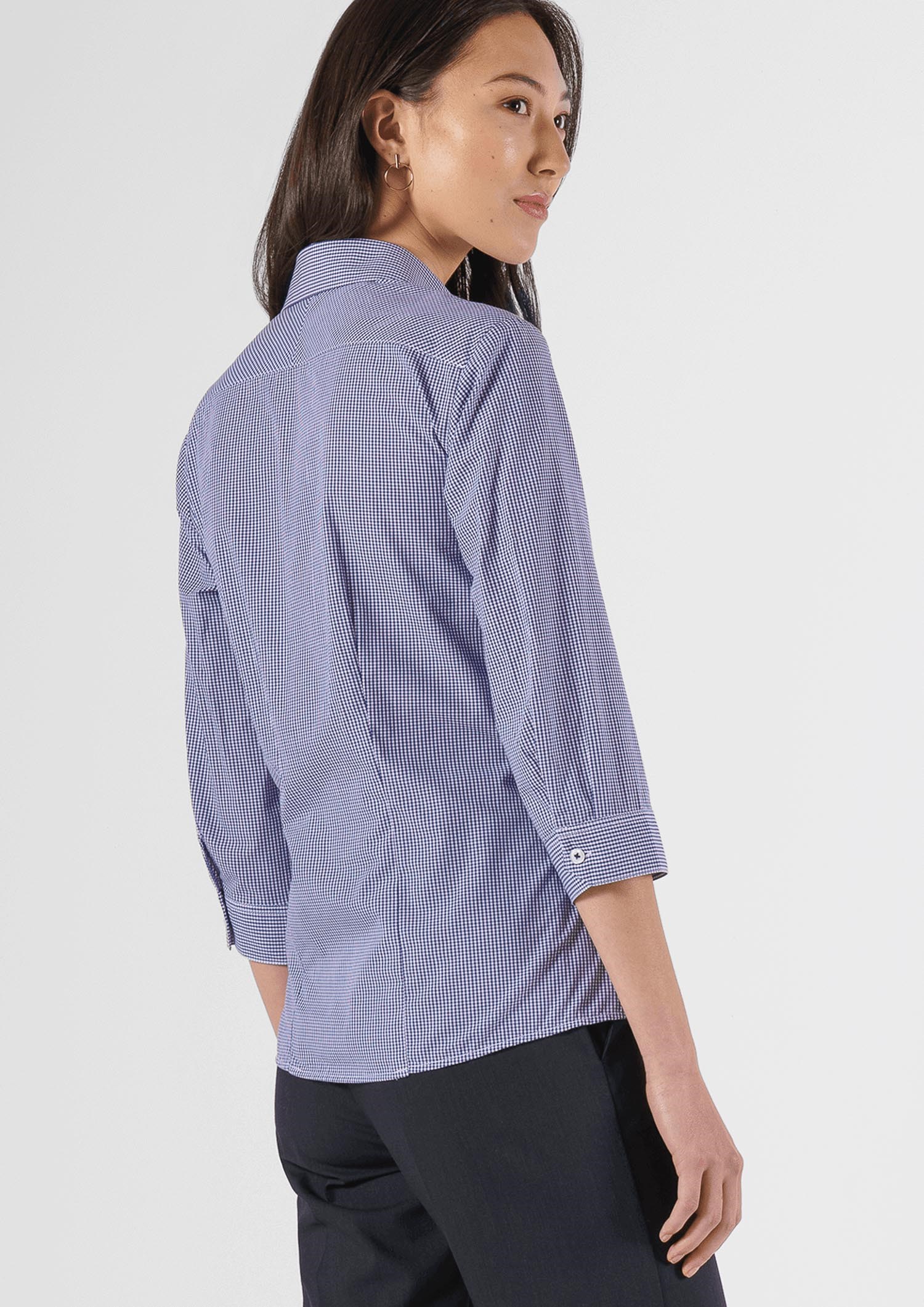Cambridge Women's 3/4 Sleeve Shirt - navy/white