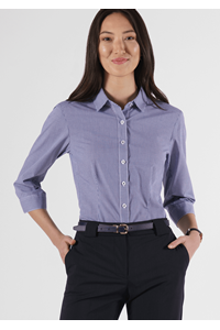 Cambridge Women's 3/4 Sleeve Shirt - navy/white