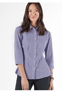 Cambridge Women's 3/4 Sleeve Shirt - navy/white