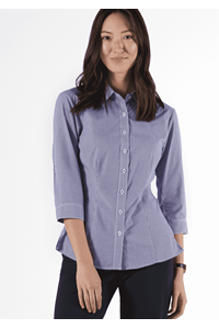 Cambridge Women's 3/4 Sleeve Shirt - navy/white