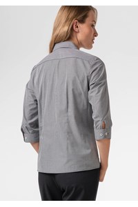 Cambridge Women's 3/4 Sleeve Shirt - black/white