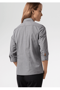 Cambridge Women's 3/4 Sleeve Shirt - black/white