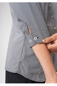 Cambridge Women's 3/4 Sleeve Shirt - black/white