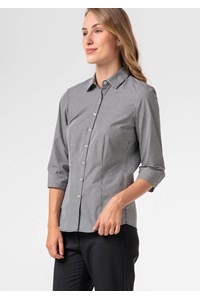 Cambridge Women's 3/4 Sleeve Shirt - black/white