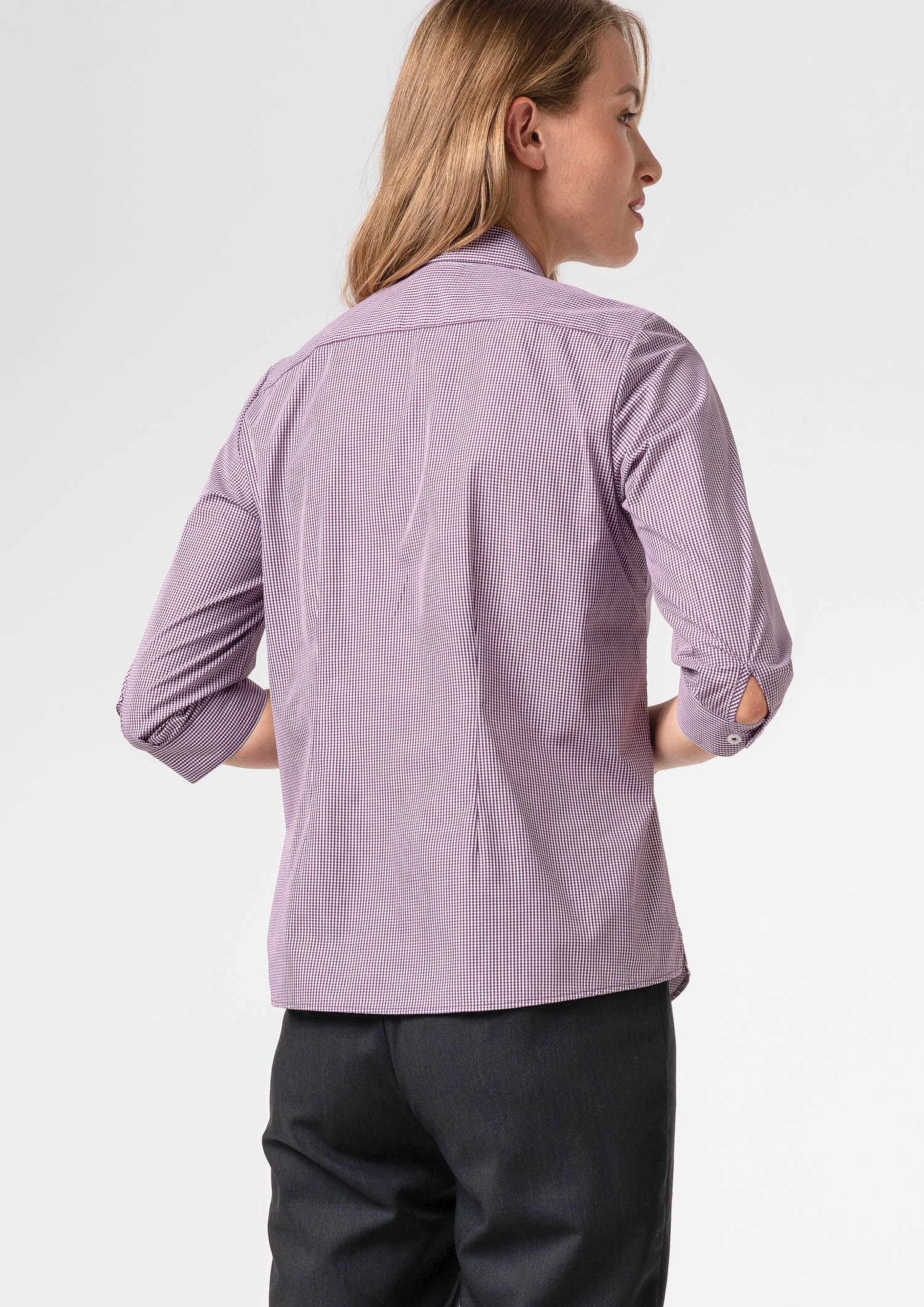 Cambridge Women's 3/4 Sleeve Shirt - purple/white