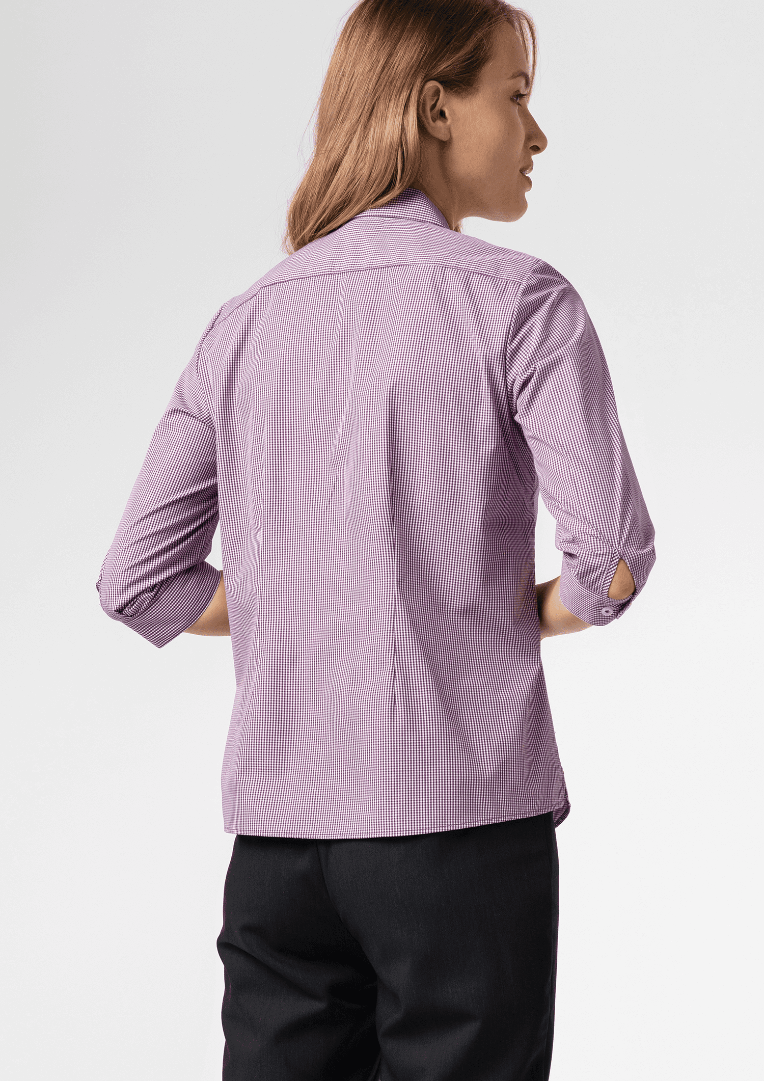 Cambridge Women's 3/4 Sleeve Shirt - purple/white