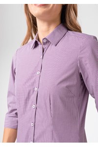 Cambridge Women's 3/4 Sleeve Shirt - purple/white