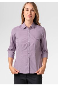Cambridge Women's 3/4 Sleeve Shirt - purple/white