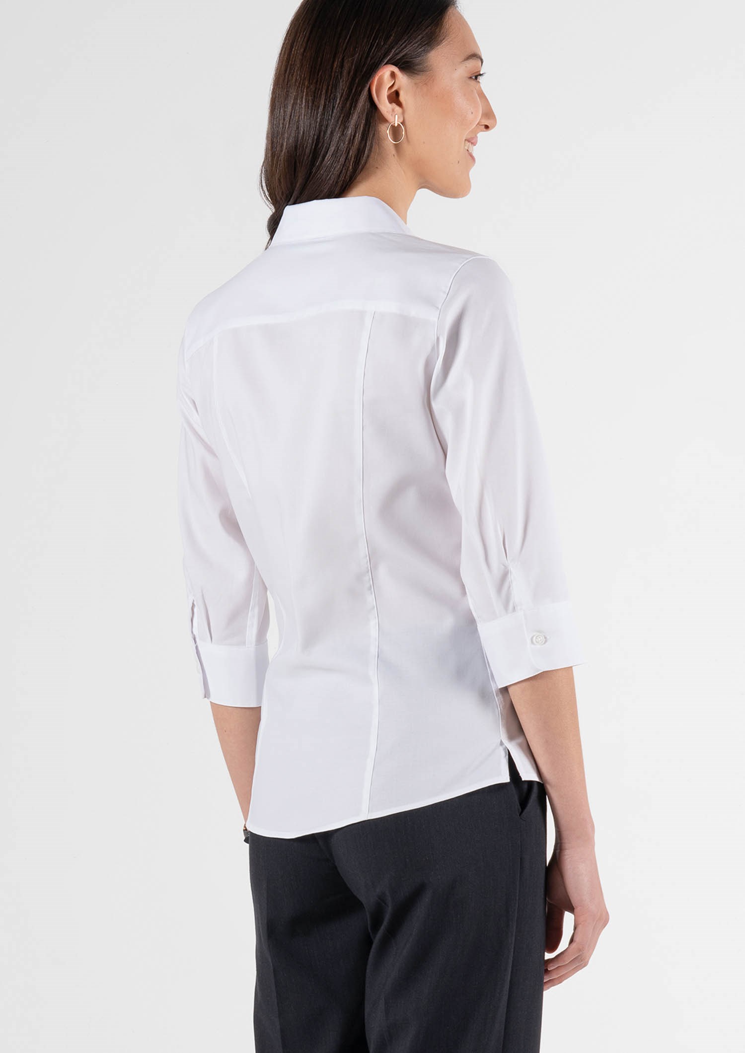 Oxford Women's 3/4 Sleeve Shirt - white