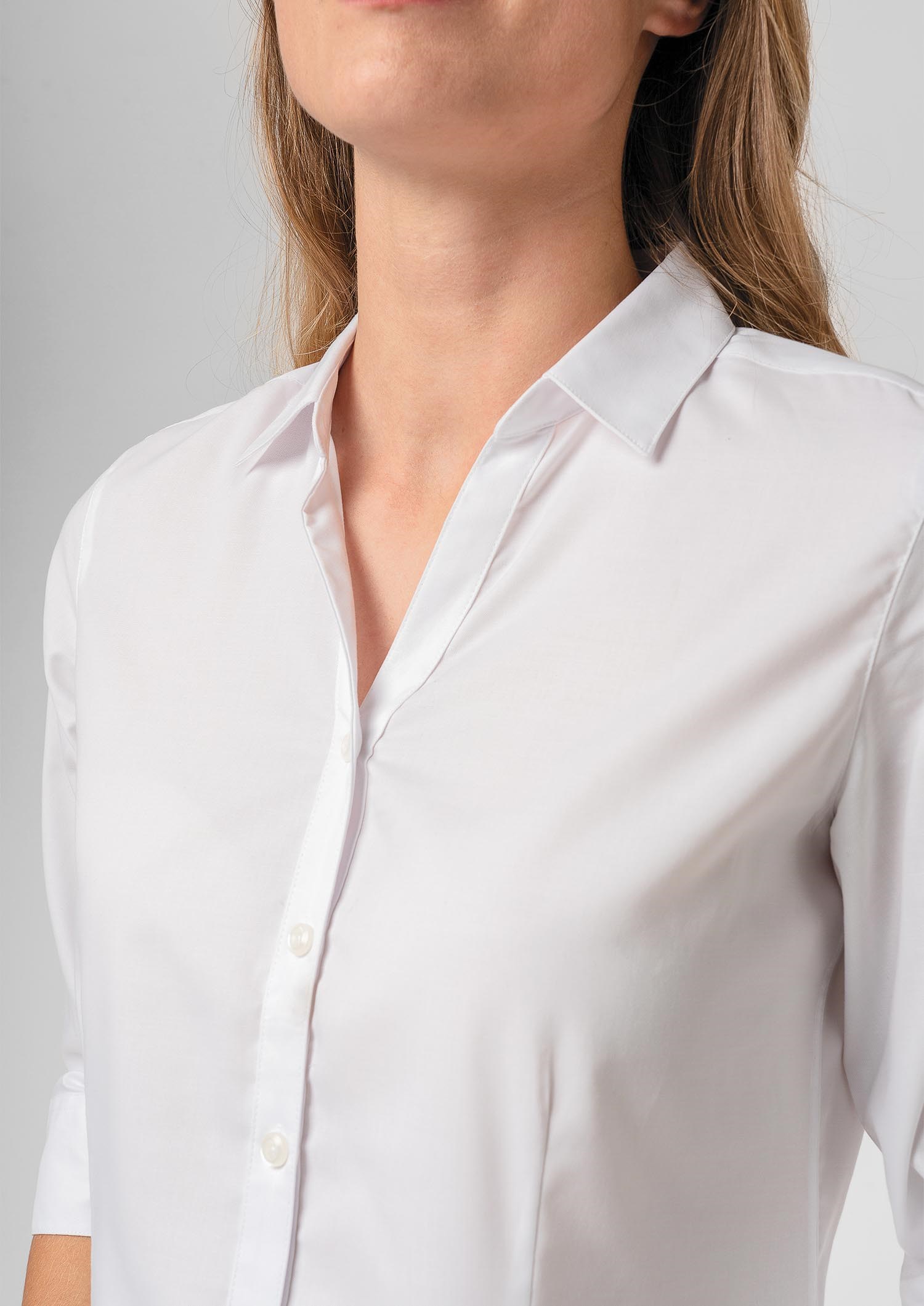 Oxford Women's 3/4 Sleeve Shirt - white