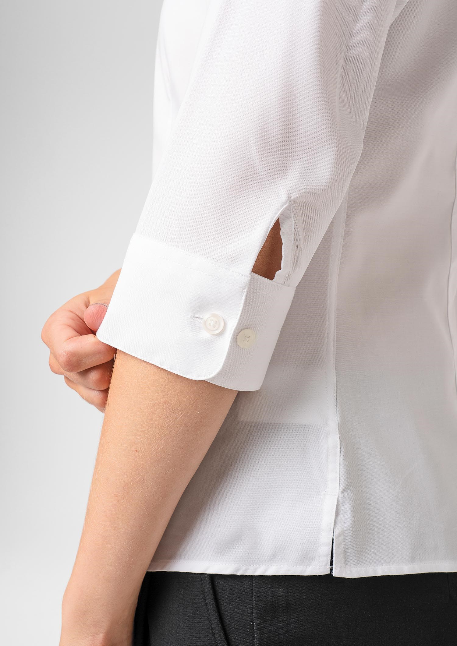 Oxford Women's 3/4 Sleeve Shirt - white