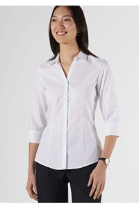 Oxford Women's 3/4 Sleeve Shirt - white