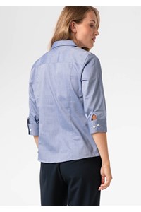 Oxford Women's 3/4 Sleeve Shirt - indigo