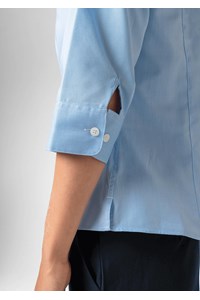 Oxford Women's 3/4 Sleeve Shirt - sky blue