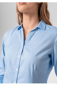 Oxford Women's 3/4 Sleeve Shirt - sky blue
